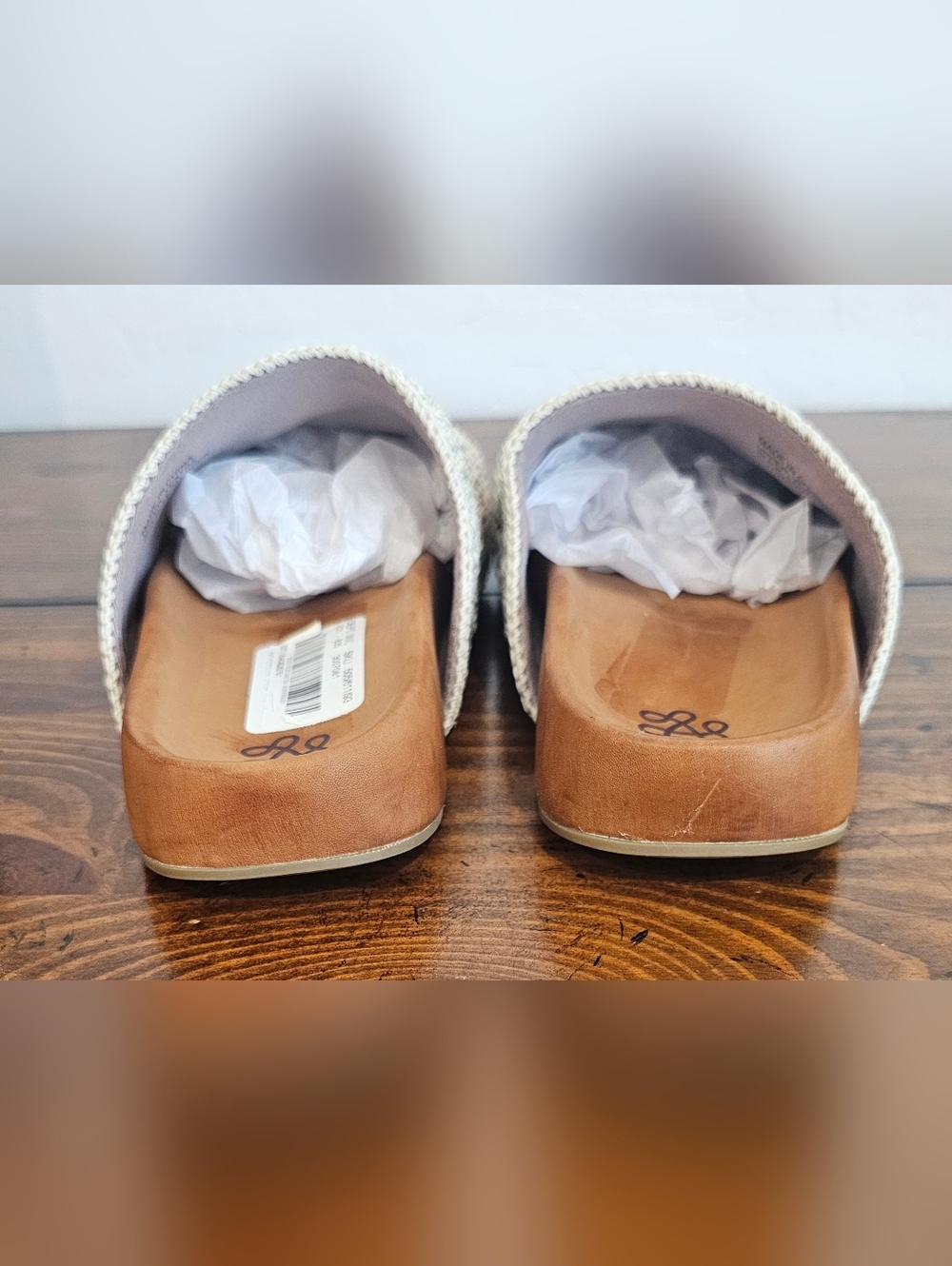 The Sak Cream Crochet Mules w/Multicolor Flower Embroidery Recycled Women's Sz 8 - Picture 4 of 10